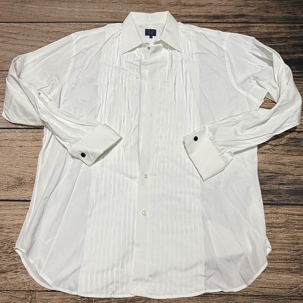 Robert Talbott Monterey Tuxedo Shirt Mens 17 L White Pleated Bib Formal Shirt